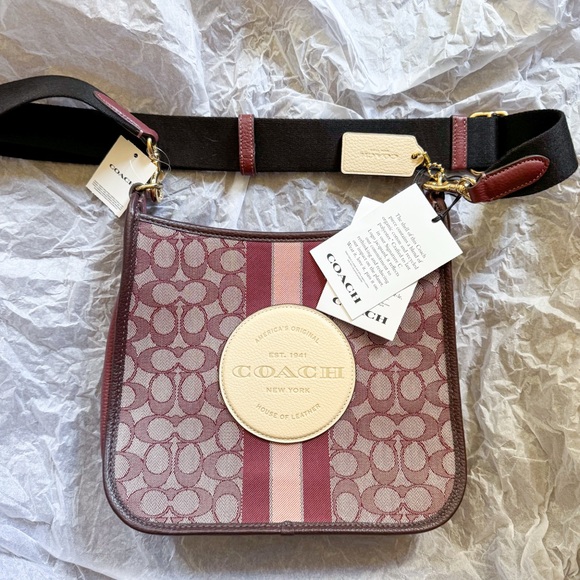 COACH Women's Dempsey File Crossbody Shoulder Bag in Signature Jacquard - Picture 6 of 7